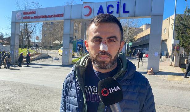 Ümraniye'de Covidli hastadan sağlık çalışanına saldırı: Kafa atıp burnunu kırdı