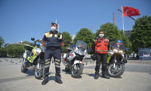 Motosiklet ambulans uygulaması İstanbul'da başladı