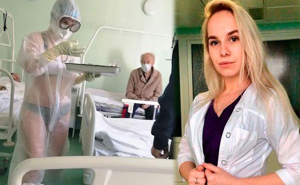 Hastanede bikini giyen 23 yaşındaki hemşireye, vali ve doktorlardan destek