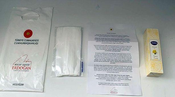 Kolonya ve maske dağıtımı başladı: Pakette Erdoğan'ın mektubu da var