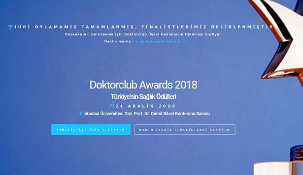 Doktorclub Awards 2018 sağlık ödülleri hekim oyları ile belirleniyor