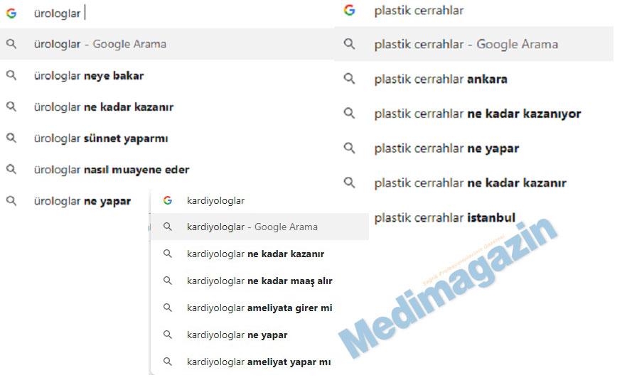 Türkiye Google’a soruyor: Hangi branştaki hekimlerin neyi merak ediliyor?