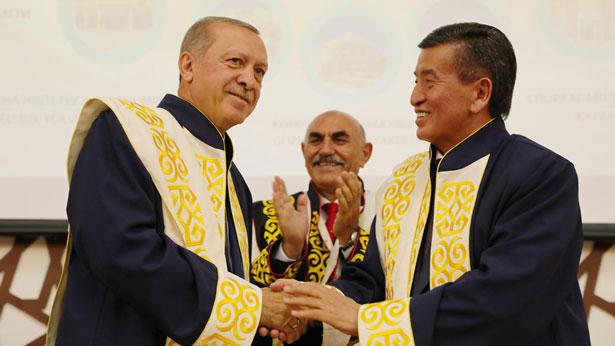 İki Cumhurbaşkanı  Kırgızistan-Türkiye tıp fakültesinin temelini attı