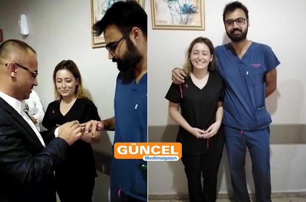 Asistan ve intern nişanlandı, Anabilim Dalı başkanı klinikte yüzüklerini taktı!